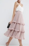 ASOS TULLE PROM SKIRT WITH MULTI LAYER AND TRIM